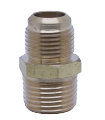 3/16" 3/8-24" Inverted Flare Male Union Forged Coupling Brass Compression Fittings For Gas